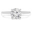 Round Cut Diamond Solitaire Cathedral-Set 4-Prong Engagement Ring in White Gold - #2545L-W
