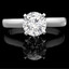 Round Cut Diamond Solitaire Cathedral-Set 4-Prong Engagement Ring in White Gold - #2545L-W