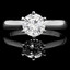 Round Cut Diamond Solitaire Cathedral Set 6-Prong Engagement Ring in White Gold - #2544L-W