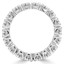 Round Cut Diamond Multi-Stone Full-Eternity 4-Prong Wedding Band Ring in White Gold - #1061L-W