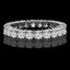 Round Cut Diamond Full-Eternity Wedding Band Ring in White Gold - #1438L-W