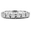 Round Cut Diamond Full-Eternity 4-Prong Wedding Band Ring in White Gold - #1656L-W