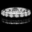 Round Cut Diamond Full-Eternity 4-Prong Wedding Band Ring in White Gold - #1656L-W
