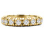 Round Cut Diamond Full-Eternity 4-Prong Wedding Band Ring in Yellow Gold - #1656L-Y