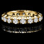 Round Cut Diamond Full-Eternity 4-Prong Wedding Band Ring in Yellow Gold - #1656L-Y