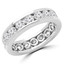 Round Cut Diamond Full-Eternity Channel Set Wedding Band Ring in White Gold - #816L-W