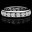 Round Cut Diamond Full-Eternity Channel Set Wedding Band Ring in White Gold - #816L-W