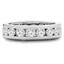 Round Cut Diamond Full-Eternity 4-Prong Wedding Band Ring in White Gold - #1982L-W