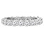 Round Cut Diamond Multi-Stone Full-Eternity Shared-Prong Wedding Band Ring in White Gold - #2216L-W
