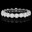 Round Cut Diamond Multi-Stone Full-Eternity Shared-Prong Wedding Band Ring in White Gold - #2216L-W