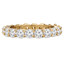 Round Cut Diamond Multi-Stone Full-Eternity Shared-Prong Wedding Band Ring in Yellow Gold - #2216L-Y