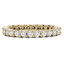 Round Cut Diamond Full-Eternity Shared-Prong Wedding Band Ring in Yellow Gold - #2444L-Y