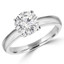 Round Cut Diamond Solitaire 4-Prong Engagement Ring in White Gold - #1504L-W