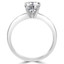 Round Cut Diamond Solitaire 4-Prong Engagement Ring in White Gold - #1504L-W