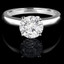 Round Cut Diamond Solitaire 4-Prong Engagement Ring in White Gold - #1504L-W