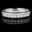Round Cut Diamond Semi-Eternity Channel-Set Wedding Band Ring in White Gold - #1546L-W