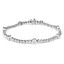 Round Cut Diamond Bezel-Set Tennis Bracelet in White Gold - #B2118-W
