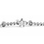 Round Cut Diamond Bezel-Set Tennis Bracelet in White Gold - #B2118-W