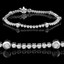 Round Cut Diamond Bezel-Set Tennis Bracelet in White Gold - #B2118-W