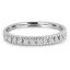 Round Cut Diamond 4-Prong Semi-Eternity Wedding Band Ring in White Gold - #CFF51