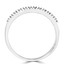 Round Cut Diamond 4-Prong Semi-Eternity Wedding Band Ring in White Gold - #CFF51