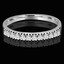 Round Cut Diamond 4-Prong Semi-Eternity Wedding Band Ring in White Gold - #CFF51
