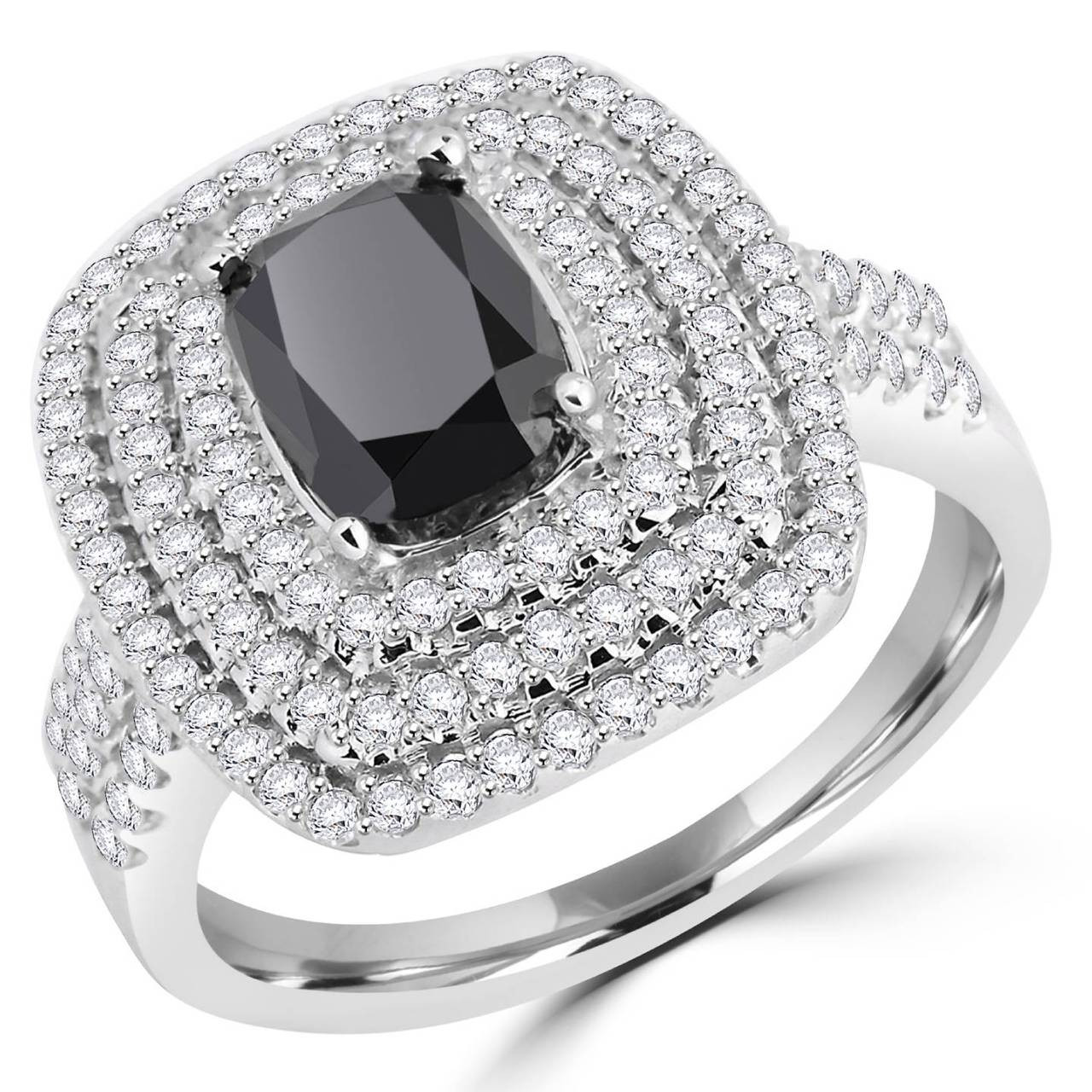 Cushion Cut Halo Ring Bijoux Majesty