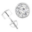 Round Cut Diamond Solitaire Bezel-Set Stud Earrings with Screwbacks in White Gold - #R447H-W