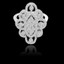 Round Cut Diamond Multi-Stone Cluster Shared-Prong Cocktail Ring in White Gold - #HR4934-W