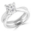 Round Cut Diamond Solitaire 4-Prong Engagement Ring in White Gold - #HR6949-W