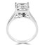 Princess Cut Diamond Solitaire 4-Prong Trellis-Set Engagement Ring in White Gold - #SPR2066-W