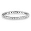 Round Cut Diamond Full-Eternity Shared-Prong Wedding Band Ring in White Gold - #UFOH9619-W