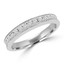 Round Cut Diamond Multi-Stone Channel-Set Full-Eternity Wedding Band Ring in White Gold - #UFTH0551-W