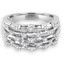 Round Cut Diamond Multi-Stone 4-Prong Fashion Cocktail Ring in White Gold - #FROQ2991-W