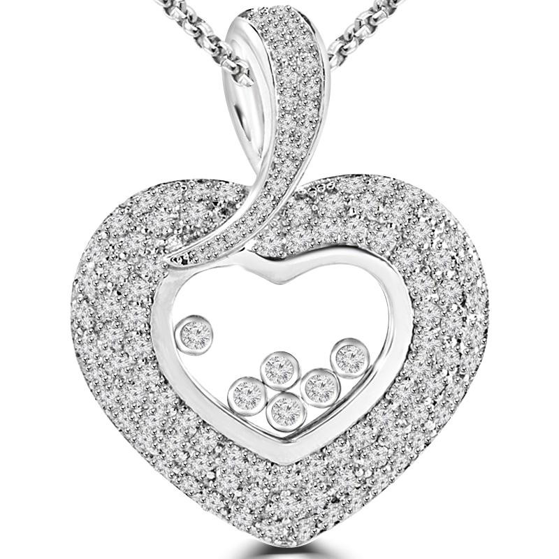 Pave ruby heart pendant shop