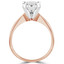 Princess Cut Diamond Solitaire Tapered Shank V-Prong Engagement Ring in Rose Gold - #714LP-R