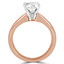Round Cut Diamond Solitaire 4-Prong Engagement Ring in Rose Gold - #1625L-R
