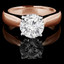 Round Cut Diamond Solitaire 4-Prong Engagement Ring in Rose Gold - #1625L-R