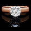 Round Cut Diamond Solitaire 4-Prong Engagement Ring in Rose Gold - #1428L-R