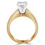 Round Cut Diamond Solitaire 4-Prong Engagement Ring in Yellow Gold - #1428L-Y