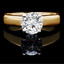 Round Cut Diamond Solitaire 4-Prong Engagement Ring in Yellow Gold - #1428L-Y