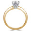 Round Cut Diamond Solitaire 4-Prong Engagement Ring in Yellow Gold - #1504L-Y