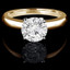 Round Cut Diamond Solitaire 4-Prong Engagement Ring in Yellow Gold - #1504L-Y