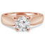 Round Diamond Solitaire Cathedral Engagement Ring in Rose Gold - #1893L-R