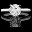 Round Cut Diamond Solitaire Cathedral-Set 4-Prong Engagement Ring in White Gold - #2546L-W