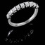 Princess Cut Diamond Semi-Eternity Bar-Set Wedding Band Ring in White Gold - #HDR5498-PR-W