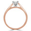 Princess Cut Diamond Solitaire Cathedral Set 4-Prong Engagement Ring in Rose Gold - #356LP-R