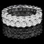 Round Cut Diamond Double Full-Eternity Shared-Prong Wedding Band Ring in White Gold - #DOUBLE-ETERNITY-W