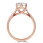 Round Cut Diamond Solitaire 6-Prong Trellis-Set Engagement Ring in Rose Gold - #SRD2042-R