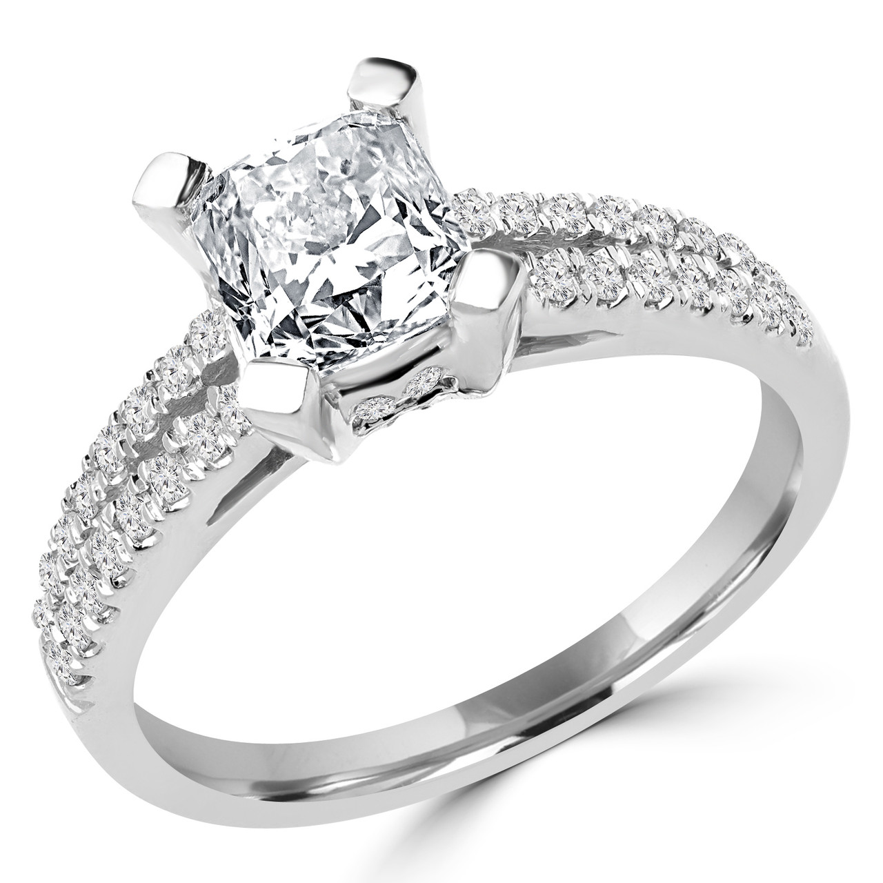 Cushion Cut Diamond Engagement Rings Bijoux Majesty